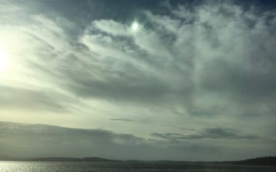 Clouds each month in the Pacific Northwest