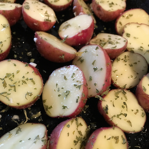 Red Potatoes and herbs